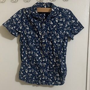 EUC Cyrillus Boys Short Sleeve Button Down Shirt size 12